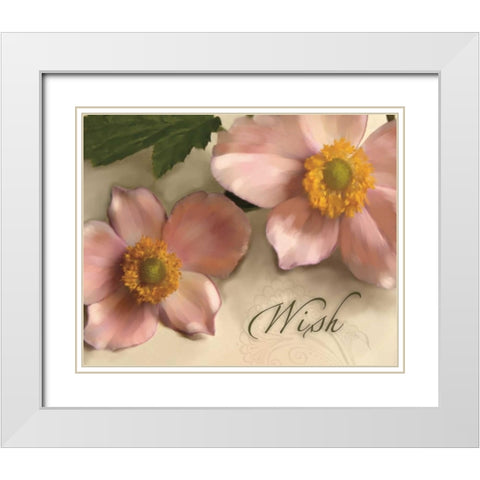 Wish White Modern Wood Framed Art Print with Double Matting by Tanner, Jan