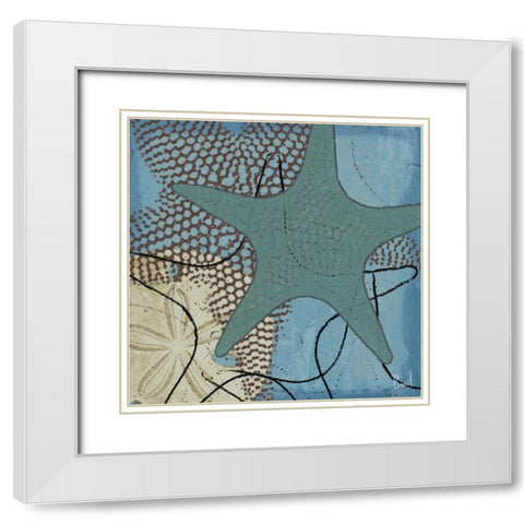 Oceans Delight I White Modern Wood Framed Art Print with Double Matting by Basil, Jason