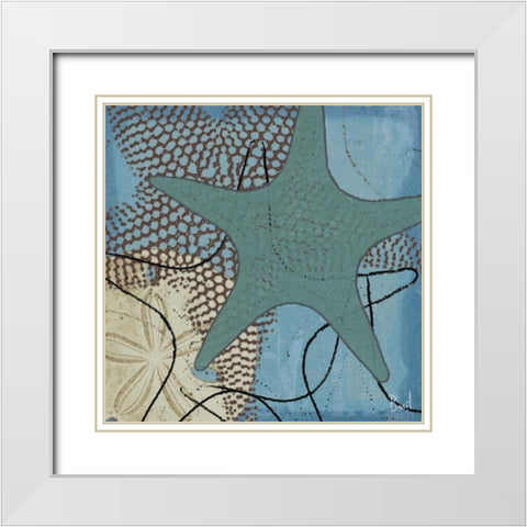 Oceans Delight I White Modern Wood Framed Art Print with Double Matting by Basil, Jason