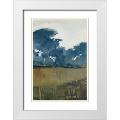 Prelude III White Modern Wood Framed Art Print with Double Matting by Buckley, Mary Parker