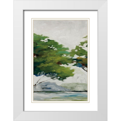 Late Summer Trees I White Modern Wood Framed Art Print with Double Matting by Ellens, Jacqueline