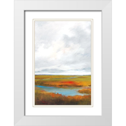 Sunset Over The Marsh II White Modern Wood Framed Art Print with Double Matting by Jackson, Victoria