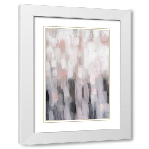 Blushing I White Modern Wood Framed Art Print with Double Matting by Parker, Karen Lorena