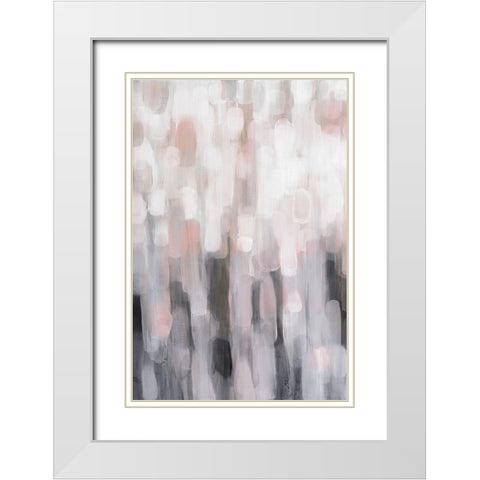 Blushing I White Modern Wood Framed Art Print with Double Matting by Parker, Karen Lorena
