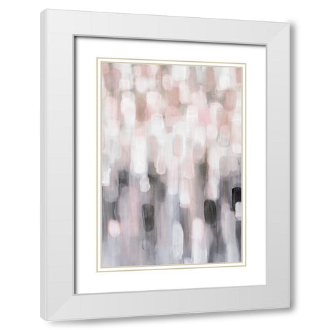 Blushing III White Modern Wood Framed Art Print with Double Matting by Parker, Karen Lorena