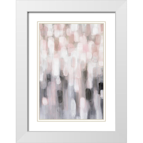 Blushing III White Modern Wood Framed Art Print with Double Matting by Parker, Karen Lorena