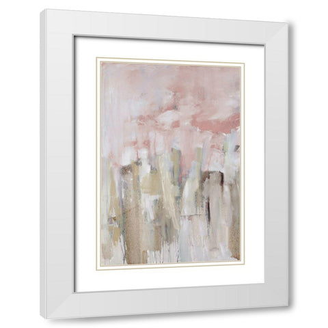 Spring Splash I White Modern Wood Framed Art Print with Double Matting by Ellens, Jacqueline