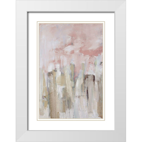 Spring Splash I White Modern Wood Framed Art Print with Double Matting by Ellens, Jacqueline