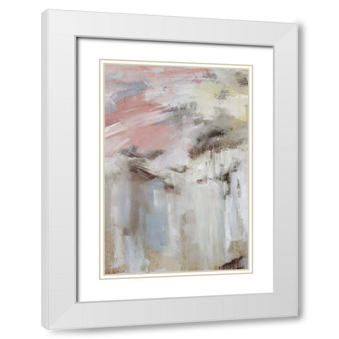 Spring Splash II White Modern Wood Framed Art Print with Double Matting by Ellens, Jacqueline