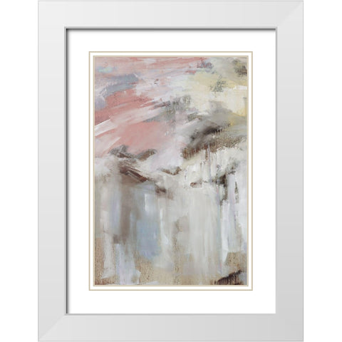 Spring Splash II White Modern Wood Framed Art Print with Double Matting by Ellens, Jacqueline