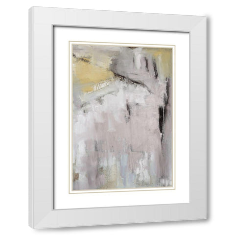 Spring Splash III White Modern Wood Framed Art Print with Double Matting by Ellens, Jacqueline