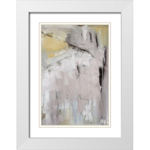 Spring Splash III White Modern Wood Framed Art Print with Double Matting by Ellens, Jacqueline