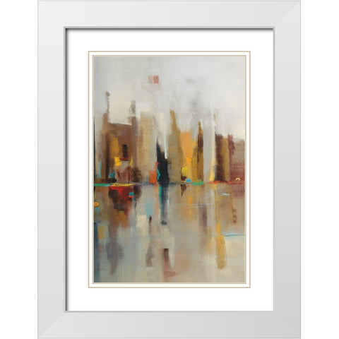 Golden Harbor III White Modern Wood Framed Art Print with Double Matting by Jackson, Victoria