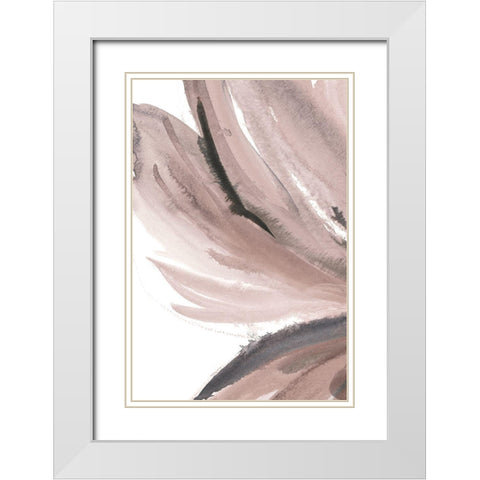 Pretty in Pink I White Modern Wood Framed Art Print with Double Matting by Meyers, Rebecca