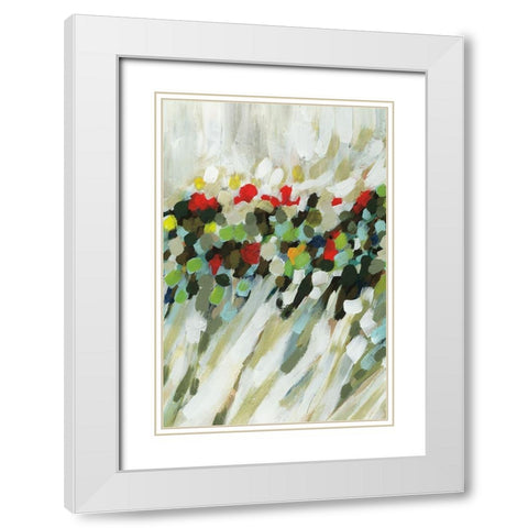Poppy Swirls II White Modern Wood Framed Art Print with Double Matting by Parker, Karen Lorena