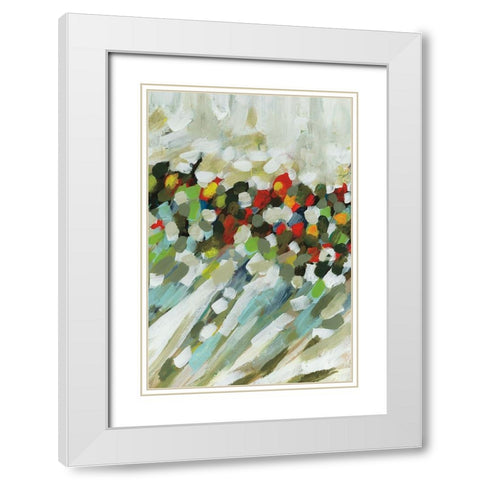 Poppy Swirls III White Modern Wood Framed Art Print with Double Matting by Parker, Karen Lorena
