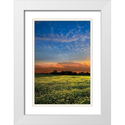 Shadows at Sunset I White Modern Wood Framed Art Print with Double Matting by Celebrate Life Gallery