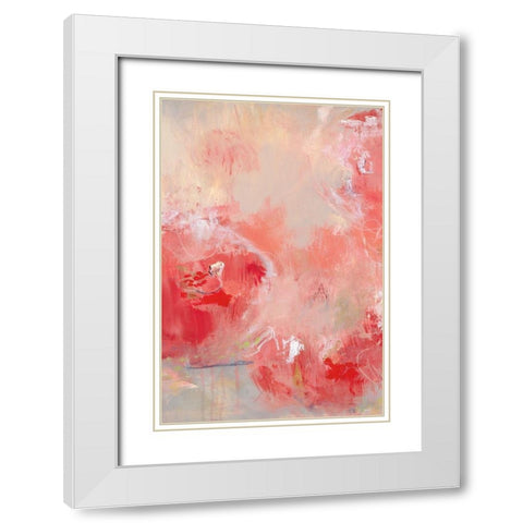 At First Blush II White Modern Wood Framed Art Print with Double Matting by Cole, Macy
