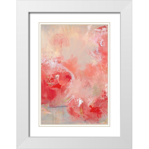 At First Blush II White Modern Wood Framed Art Print with Double Matting by Cole, Macy