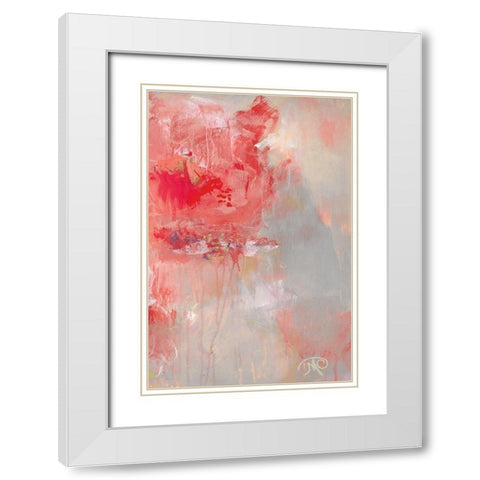 At First Blush III White Modern Wood Framed Art Print with Double Matting by Cole, Macy