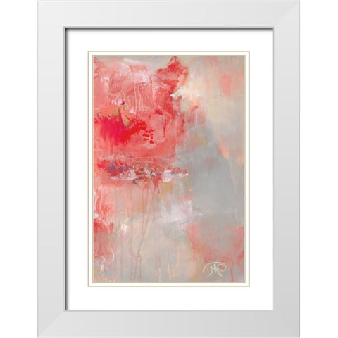 At First Blush III White Modern Wood Framed Art Print with Double Matting by Cole, Macy