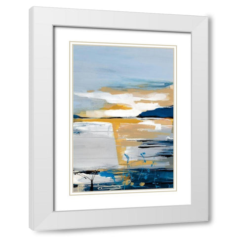 Land and Sea II White Modern Wood Framed Art Print with Double Matting by Fitzsimmons, A.