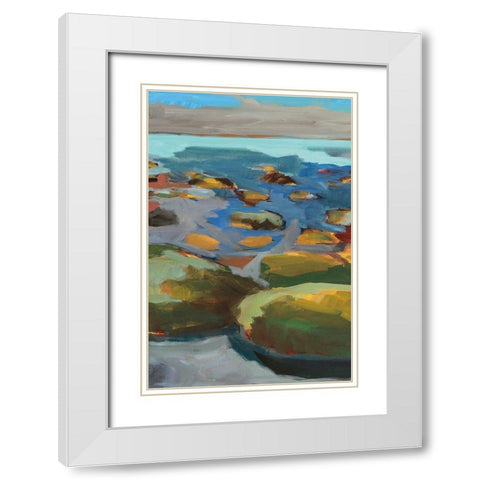 Navigating Obstacles I White Modern Wood Framed Art Print with Double Matting by Harwood, Jennifer