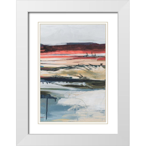 Before Night Falls II White Modern Wood Framed Art Print with Double Matting by Fitzsimmons, A.