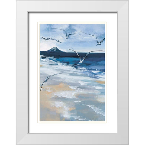 Pacific Breezes II White Modern Wood Framed Art Print with Double Matting by Fitzsimmons, A.