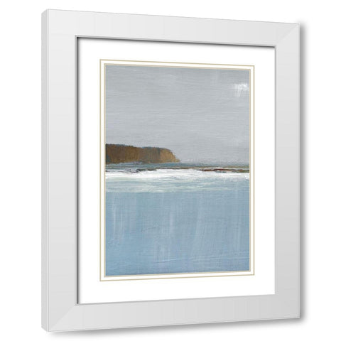 Lulworth Cove II White Modern Wood Framed Art Print with Double Matting by Gold, Caroline