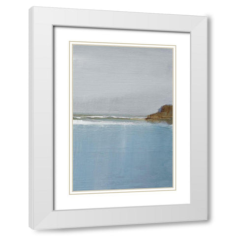 Lulworth Cove III White Modern Wood Framed Art Print with Double Matting by Gold, Caroline