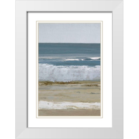 Spindrift 2 B White Modern Wood Framed Art Print with Double Matting by Gold, Caroline