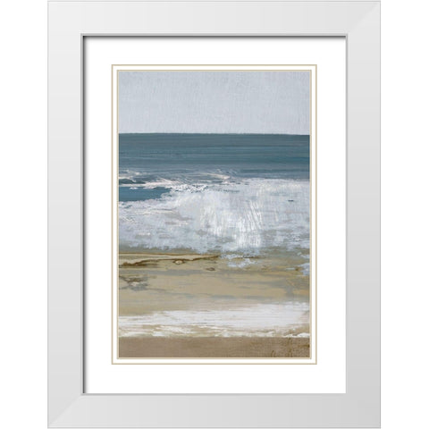 Spindrift 2 C White Modern Wood Framed Art Print with Double Matting by Gold, Caroline