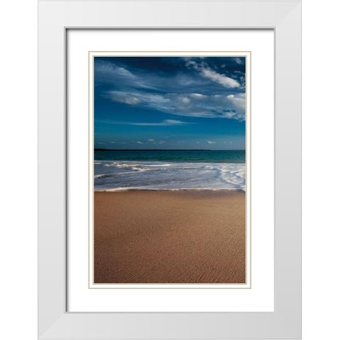 Calm Waters I White Modern Wood Framed Art Print with Double Matting by Frates, Dennis