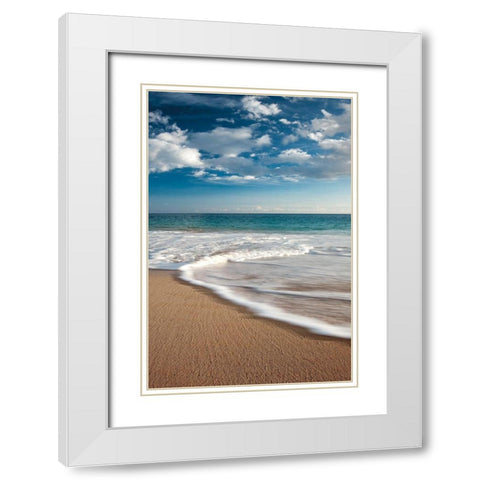 Calm Waters II White Modern Wood Framed Art Print with Double Matting by Frates, Dennis