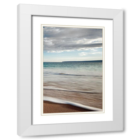 Calm Waters III White Modern Wood Framed Art Print with Double Matting by Frates, Dennis