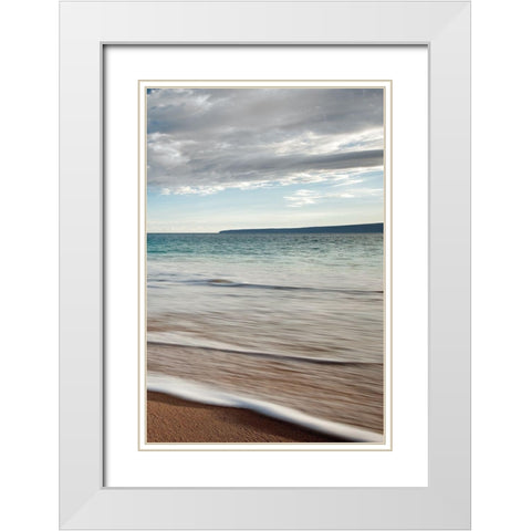 Calm Waters III White Modern Wood Framed Art Print with Double Matting by Frates, Dennis