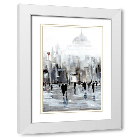 Grand Ville II White Modern Wood Framed Art Print with Double Matting by Kadmiri, Aziz