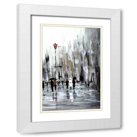 Grand Ville II White Modern Wood Framed Art Print with Double Matting by Kadmiri, Aziz