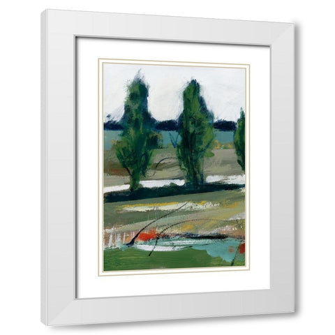 Seasons Of Change II White Modern Wood Framed Art Print with Double Matting by Fitzsimmons, A.