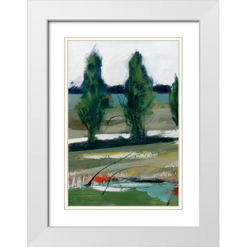 Seasons Of Change II White Modern Wood Framed Art Print with Double Matting by Fitzsimmons, A.