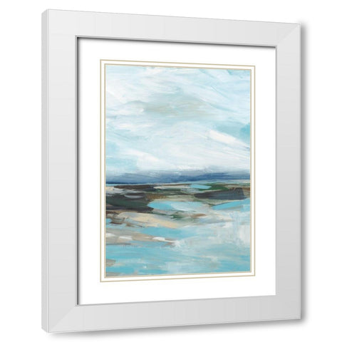 Passage III White Modern Wood Framed Art Print with Double Matting by Pasion, Wani