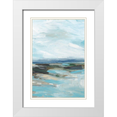Passage III White Modern Wood Framed Art Print with Double Matting by Pasion, Wani
