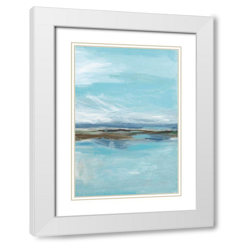 Passage III White Modern Wood Framed Art Print with Double Matting by Pasion, Wani