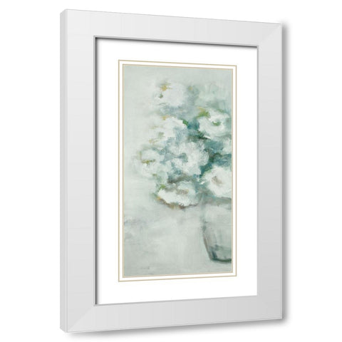 Whisper I White Modern Wood Framed Art Print with Double Matting by Ellens, Jacqueline