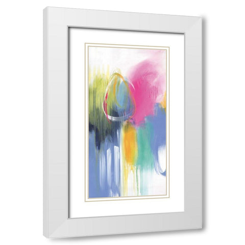 If Only For The Night White Modern Wood Framed Art Print with Double Matting by Hawkins, Julie