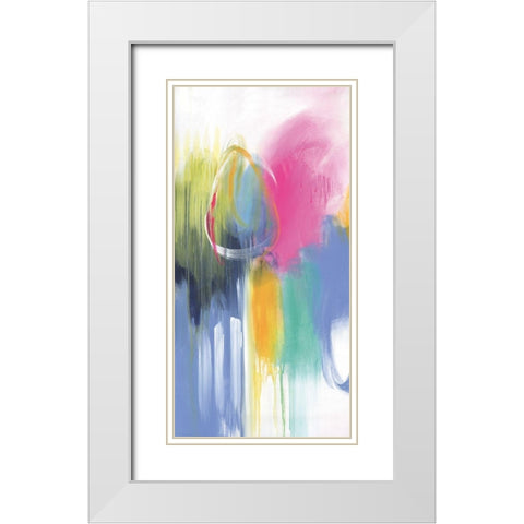 If Only For The Night White Modern Wood Framed Art Print with Double Matting by Hawkins, Julie