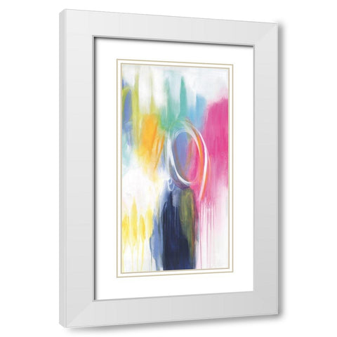 If Only For The Night White Modern Wood Framed Art Print with Double Matting by Hawkins, Julie