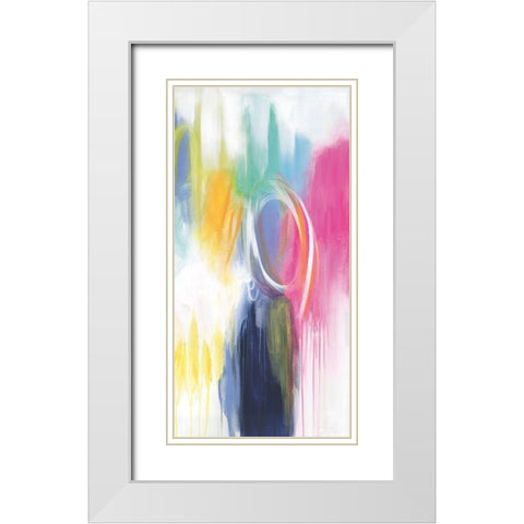 If Only For The Night White Modern Wood Framed Art Print with Double Matting by Hawkins, Julie