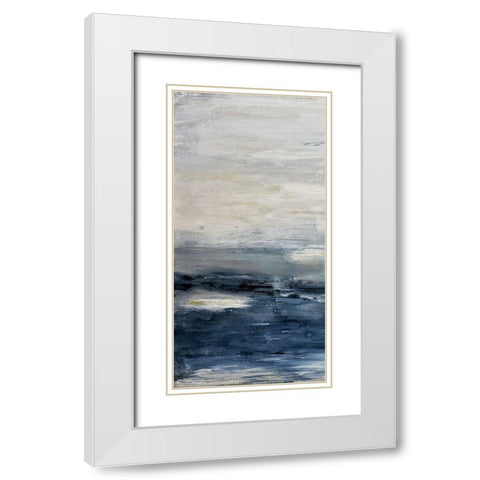 Oceania I White Modern Wood Framed Art Print with Double Matting by Snow, Aerial